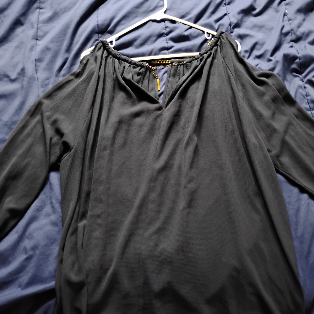 Michael Kors Navy Blue Shirt With Chain